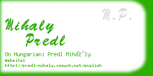 mihaly predl business card